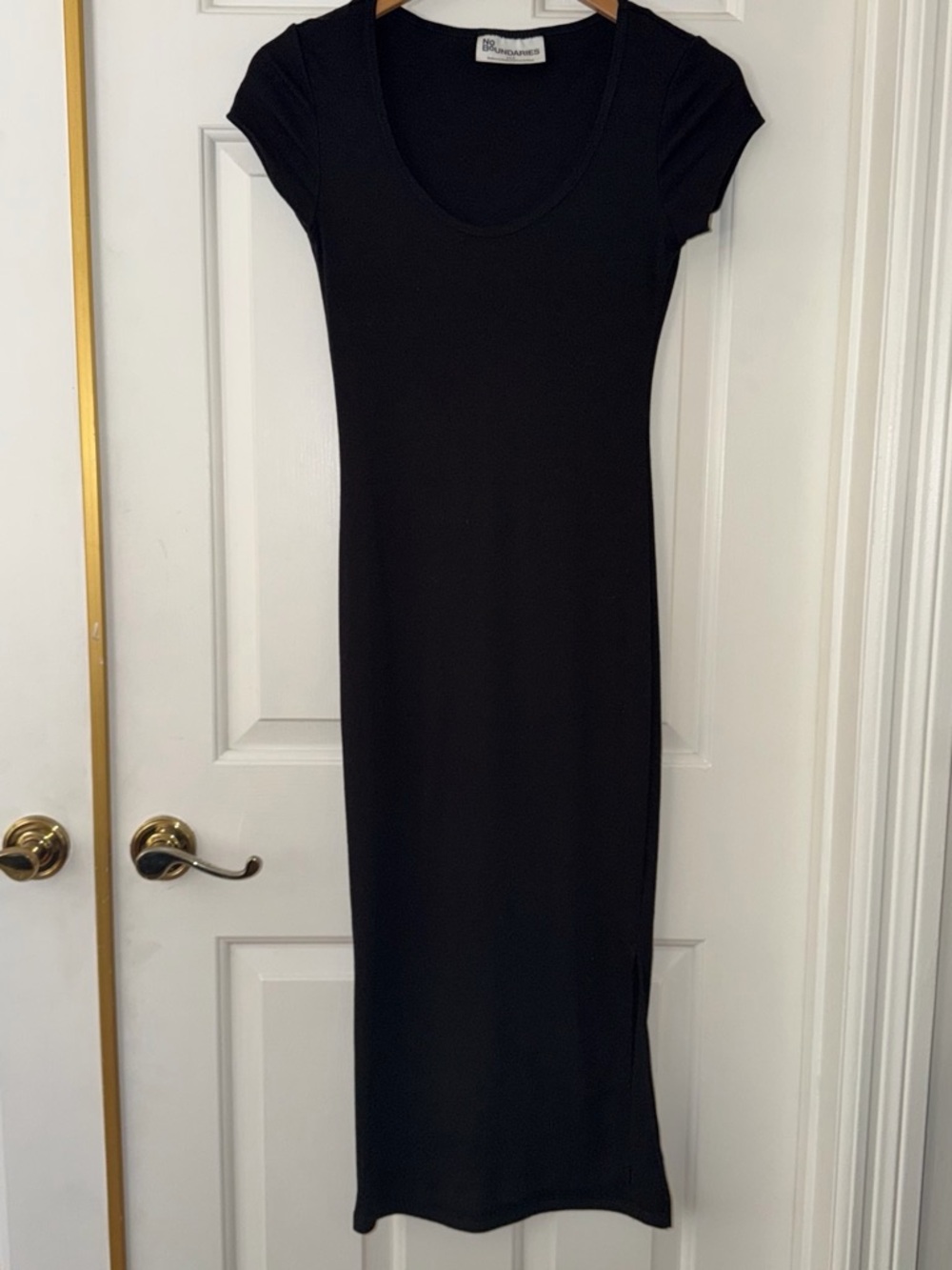 No Boundaries Black Scoop Neck Maxi Dress